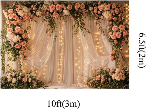 كيت 7x5ft الإضاءة الشاش الستار الديكور الوردي روز الزهور الباب خلفيات للتصوير الفوتوغرافي الزفاف صورة الحلوى الجدول صورة خلفية in Kuwait