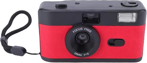 Gugxiom 35mm Film Camera, Build in Flash, Vintage Reusable Camera, Compatible with 135/35mm Black and White or Color Film (Black Red) in Saudi Arabia