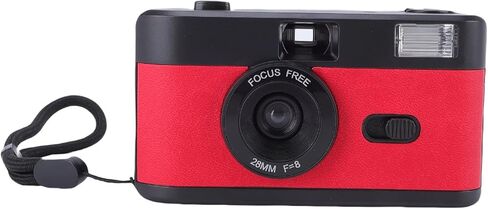 Gugxiom 35mm Film Camera, Build in Flash, Vintage Reusable Camera, Compatible with 135/35mm Black and White or Color Film (Black Red) in Saudi Arabia