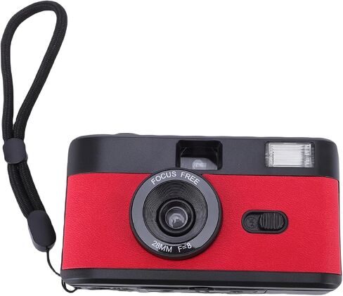 Gugxiom 35mm Film Camera, Build in Flash, Vintage Reusable Camera, Compatible with 135/35mm Black and White or Color Film (Black Red) in Saudi Arabia