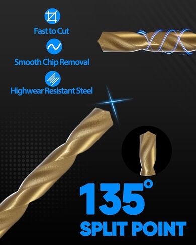 Micro Drill Bit, High-Speed Steel traight Drill Bit Kit for Copper Aluminum Plastic Medium Hard Metal, 13PCS in Saudi Arabia