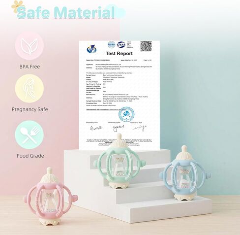 ألعاب الطفل مونتيسوري الحسية ألعاب التسنين للأطفال من السيليكون لمدة 3-6 6-12 شهرًا هدايا لحديثي الولادة والأولاد والبنات (نعناع) in Saudi Arabia