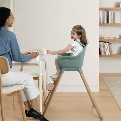 Delta Children - كرسي مرتفع babyGap Otto 3 في 1 - كرسي مرتفع يتحول إلى كرسي طعام للأطفال الصغار ومقعد معزز - صينية وجبات آمنة للغسل في غسالة الأطباق - خشب معتمد من مجلس رعاية الغابات (FSC)، أسود in Kuwait