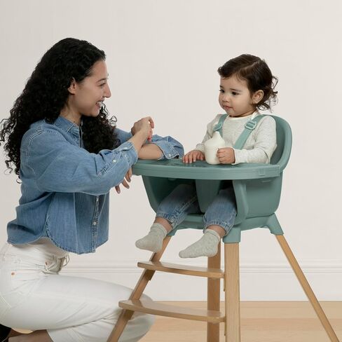 Delta Children - كرسي مرتفع babyGap Otto 3 في 1 - كرسي مرتفع يتحول إلى كرسي طعام للأطفال الصغار ومقعد معزز - صينية وجبات آمنة للغسل في غسالة الأطباق - خشب معتمد من مجلس رعاية الغابات (FSC)، أسود in Kuwait