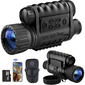 WiFi Night Vision Monocular Support Smartphone iOS/Android Night Watching HD in Full Darkness Clearly Infrared Camera Telescope 12MP Photo Video 5X Digital Zoom Night Vision Binocular in Saudi Arabia