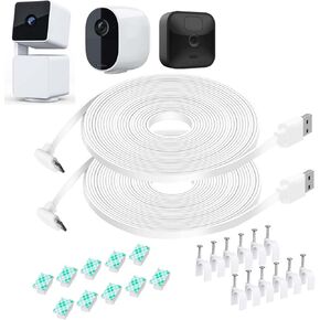 سلك طاقة DIANMU بطول 26 قدمًا لـ Wyze Cam Pan V3، Arlo Essential، Blink Outdoor (الجيل الثالث)، كابل شحن USB صغير على شكل حرف L 90 درجة مقاوم للطقس (ليس لـ Wyze V3)، عبوتان in Kuwait