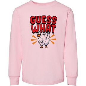 تي شيرت بأكمام طويلة للأطفال الصغار من Guess What Chicken Butt in Kuwait