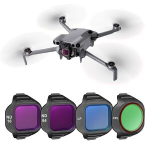 مجموعة مرشحات STARTRC لملحقات DJI Mini 5 Pro، 6 عبوات من رذاذ الانتشار الأسود/LPR/UV/ND16/64/CPL Mini 5 Pro بدون طيار، زجاج بصري عالي الدقة متعدد الطبقات in Kuwait