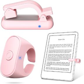 حلقة ترنر للصفحات مطورة لأجهزة قراءة الكتب الإلكترونية Kindle Paperwhite Oasis Scribe Kobo، جهاز تحكم عن بعد صديق للحافظة، أداة النقر على الصفحات لأجهزة iPhone iPad Android وأجهزة القراءة الإلكترونية مع حافظة صلبة للتخزين (أخضر) in Saudi Arabia