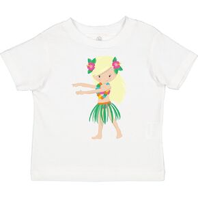 inktastic Blonde Hula Girl Toddler T-Shirt in Kuwait