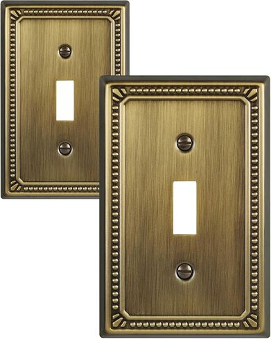 لوحات جدارية معدنية، لوحات مفاتيح وأغطية مخارج، تصميم لؤلؤي مزخرف (1 تبديل 2PK، نحاس عتيق) in Kuwait