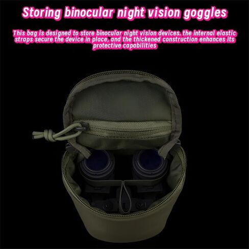 Binocular Night Vision Device Protection Storage Case, High-Strength Nylon With MOLLE Webbing, For Tactical Games(CB) in Saudi Arabia