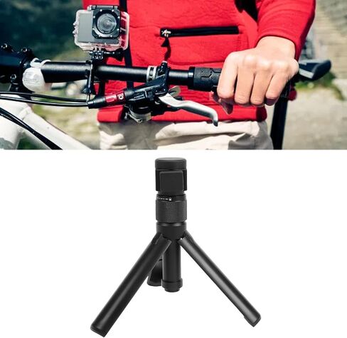 Asixxsix Desktop Tripod, Aluminum Alloy Portable Tabletop Folding Tripod with 360 Degree Rotation for X4 X3 ONE X2 ONE R Action Camera, Travel Selfie Stick Vlog Handle Grip in Saudi Arabia