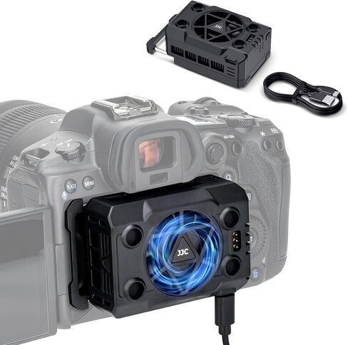 Camera Cooler Kit with Magnetic Rechargeable Battery,Semiconductor Quieter Cooling Fan for ZV-E10 II ZV-1 A7IV A7R5 A7S A6700 FX3 R5 Mark II R50V R50 R6 R7 R8 & More Camera Video Recording Overheating in Saudi Arabia
