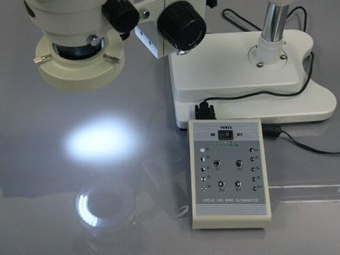 AmScope SM-4TZ-80AM Professional Trinocular Stereo Zoom Microscope, WH10x Eyepieces, 3.5X-90X Magnification, 0.7X-4.5X Zoom Objective, Eight-Zone LED Ring Light, Double-Arm Boom Stand, 110V-240V, Includes 0.5X and 2.0X Barlow Lens in Saudi Arabia