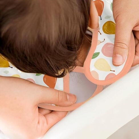3-Pack Mess Proof Baby Bibs for Eating,Lightweight | Waterproof Toddler Bibs with Catch-All Pocket | Wipeable Feeding Bibs for Girls | Machine Washable in Saudi Arabia