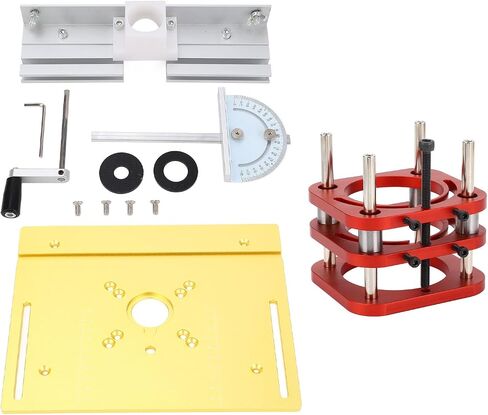 Router Lift Kit Heavy Duty Aluminum Alloy Woodworking Lifting Base Flip Board System for Engraving Slotting Trimming Chamfering Machines with 51mm Stroke 240x200mm Table Size in Saudi Arabia