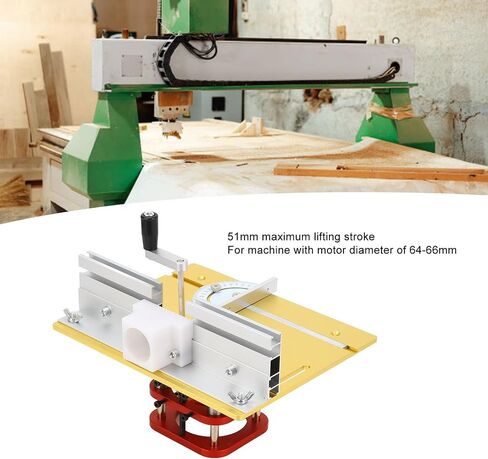 Router Lift Kit Heavy Duty Aluminum Alloy Woodworking Lifting Base Flip Board System for Engraving Slotting Trimming Chamfering Machines with 51mm Stroke 240x200mm Table Size in Saudi Arabia
