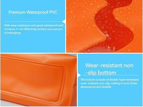 حقيبة جافة مقاومة للماء - وحدة تخزين مدمجة من مادة PVC للقوارب والرياضات المائية والأنشطة الخارجية (7.87 × 7.48 × 3.74 بوصة)‌ in Kuwait