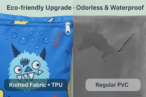 Waterproof Wet Dry Bag, Reusable Diaper Pouch with Zipper, Machine Washable Travel Organizer for Beach, Daycare, Kids, Dinosaur Pattern (White Dino) in Saudi Arabia