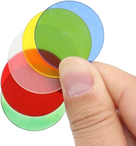 Microscope Kit Microscope Color Filter Diameter 42/45mm-Transparent Blue Green Yellow Red Optical Glass Frosted White Filter 1.5-2mm Thickness Microscope Lens Adapters(42mm Yellow) in Saudi Arabia