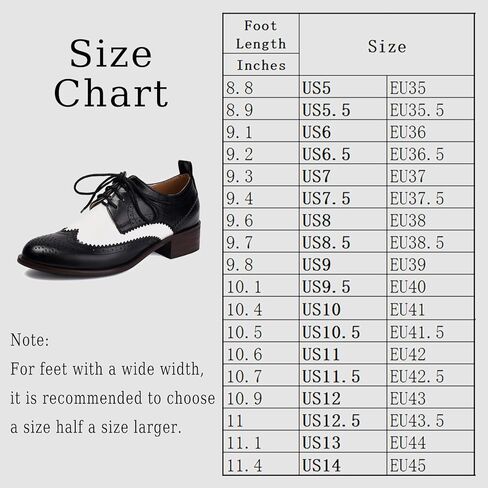 حذاء نسائي من Seborluys Wingtip Oxford برباط وكعب منخفض مكتنز حذاء Brogues Saddle in Kuwait
