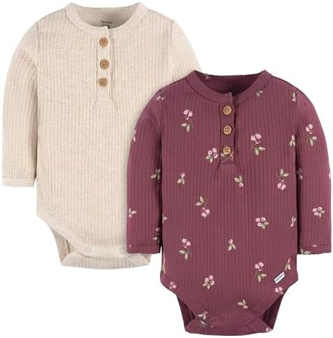 Gerber unisex-baby Baby Boys' and Baby Girls' 2-pack Bodysuits in Saudi Arabia
