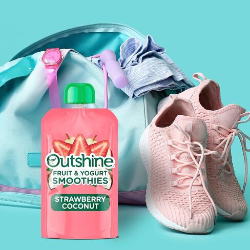 Outshine Fruit & Yogurt Smoothie الموز والفراولة، كيس عصير، وجبة خفيفة أثناء التنقل، 24 قطعة in Saudi Arabia