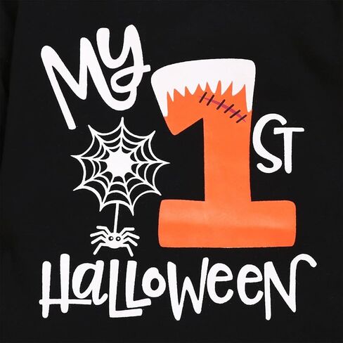 My 1st Halloween Baby Boy Outfits Newborn Boy Clothes Long Sleeves Romper Pumpkin Pants with Hat 3Pcs 0-18 Months in Saudi Arabia