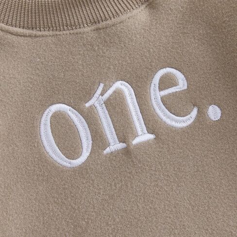 Toddler Baby Boy Girl One/Two Years Birthday Outfit Long Sleeve Embroidery Sweatshirt Shirt Crewneck Pullover Tops in Kuwait