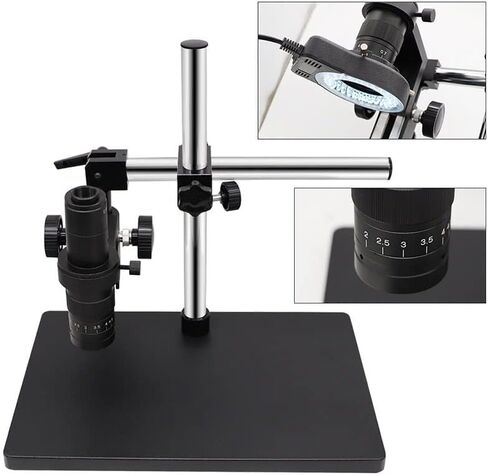 Microscope Kit 2/14/16 MP 38MP Digital Electronic Monocular Microscope Camera, 180X Lens Holder Lamp Microscope Lens Adapters(38MP HDMI Black Holder) in Saudi Arabia