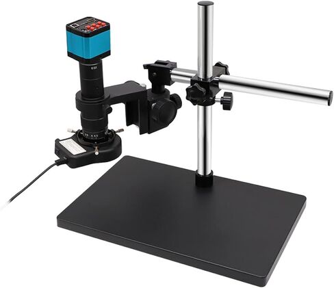 Microscope Kit 2/14/16 MP 38MP Digital Electronic Monocular Microscope Camera, 180X Lens Holder Lamp Microscope Lens Adapters(38MP HDMI Black Holder) in Saudi Arabia