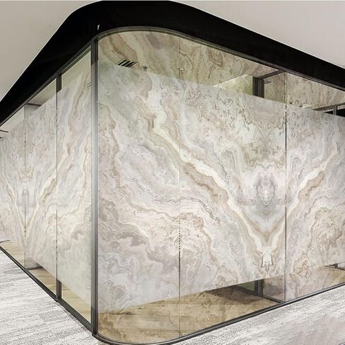 Window Clings Glass Sticker Marble Office Partition Frosted Decorative Window Film Suitable for Bathroom Toilet Anti-peep Window Film Privacy Window Film(C,60 * 100 cm) in Saudi Arabia