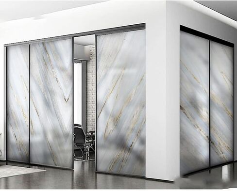 Window Clings Glass Sticker Marble Office Partition Frosted Decorative Window Film Suitable for Bathroom Toilet Anti-peep Window Film Privacy Window Film(D,60 * 120 cm) in Saudi Arabia