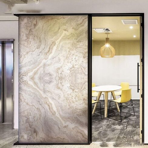 Window Clings Glass Sticker Marble Office Partition Frosted Decorative Window Film Suitable for Bathroom Toilet Anti-peep Window Film Privacy Window Film(D,90 * 180 cm) in Saudi Arabia