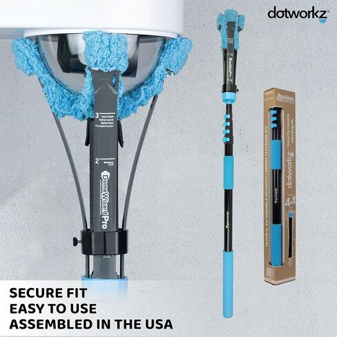 مجموعة تنظيف كاميرا الأمان DomeWizard™ مقاس 25 بوصة مع عمود من ألياف الكربون بدرجة احترافية - منظف العدسات للكاميرات القبة، وPTZ، والقبة الصغيرة والكاميرات الرصاصية - قفاز من الألياف الدقيقة قابل لإعادة الاستخدام + محلول تنظيف 8 أونصة in Saudi Arabia