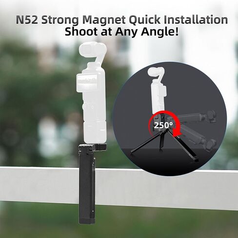 Gugxiom Mini Magnetic Tripod, Universal Foldable Desktop Tripod Stand, with 1/4" Screw, 3kg/6.61lb Load, for Action Cameras in Saudi Arabia