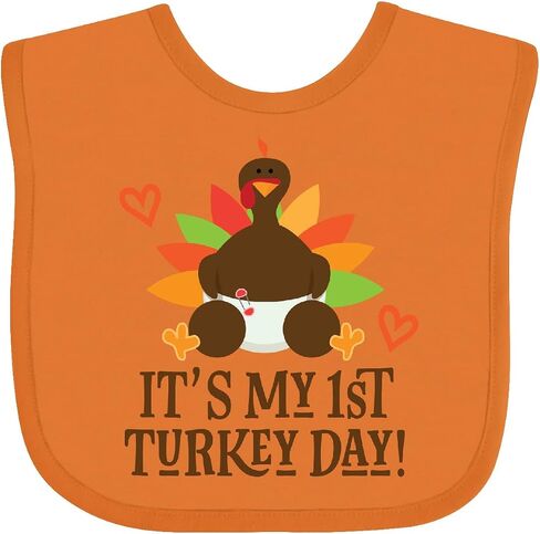 inktastic 1st Turkey Day Thanksgiving Baby Bib in Saudi Arabia