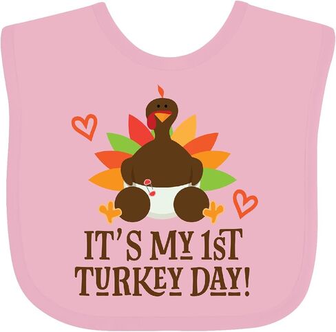 inktastic 1st Turkey Day Thanksgiving Baby Bib in Saudi Arabia