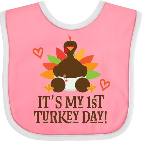 inktastic 1st Turkey Day Thanksgiving Baby Bib in Saudi Arabia