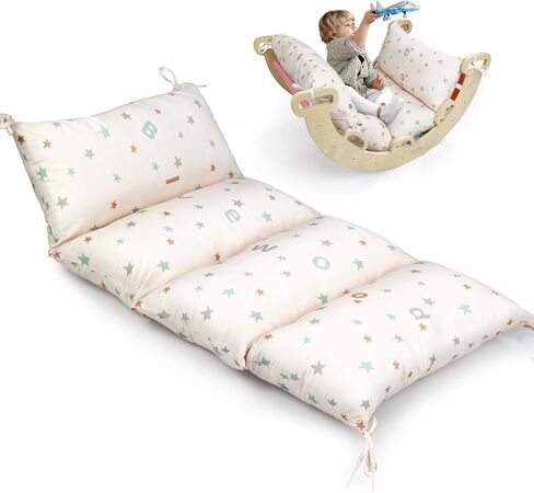 BlueWood Cushion for Climbing Arch, Montessori Philosophy Soft and Non-Slip Pillow for Kids, Pikler Cushion for Reading, Playing, Games, Parties (Pearl) in Kuwait