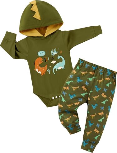Baby Clothes Boy Newborn Outfits Animal Print Long Sleeve Romper and Pants 2PCS Fall Winter Infant Clothing Set in Saudi Arabia