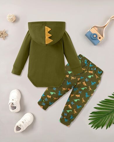 Baby Clothes Boy Newborn Outfits Animal Print Long Sleeve Romper and Pants 2PCS Fall Winter Infant Clothing Set in Saudi Arabia