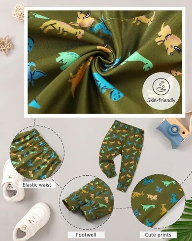 Baby Clothes Boy Newborn Outfits Animal Print Long Sleeve Romper and Pants 2PCS Fall Winter Infant Clothing Set in Saudi Arabia