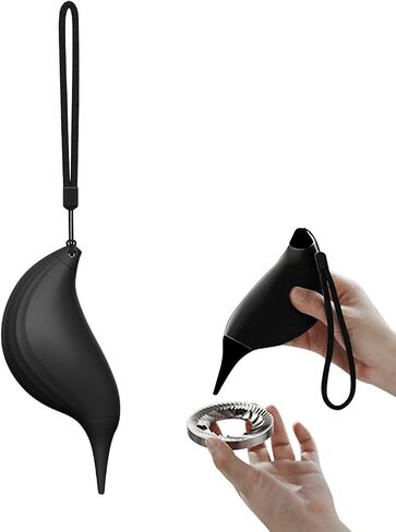 Coffee Air Blower with Lanyard, Soft Tip Camera Air Blower, DustBlower Powder Coffee Grinder, Camera, Keyboard, Watch Dust Cleaner Tool for Outdoor Travel Cleaning (White) in Saudi Arabia