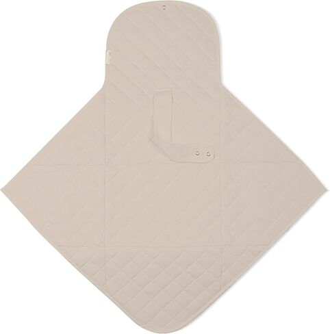 Organic Portable Changing Pad GOTS Certified Organic Cotton Fill Portable Diaper Changing Mat Diaper Clutch Changing Station Kit Compact Travel Pad (33"x34", Solid Pecan) in Saudi Arabia
