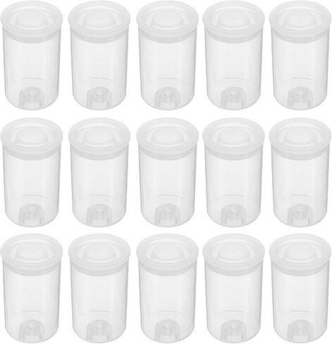 DOITOOL 50pcs Empty Plastic Jars with Lids Refillable Film Negative Storage Case Mini Round Tube Box for Jewelry Washi Tape and Other Small Items in Saudi Arabia