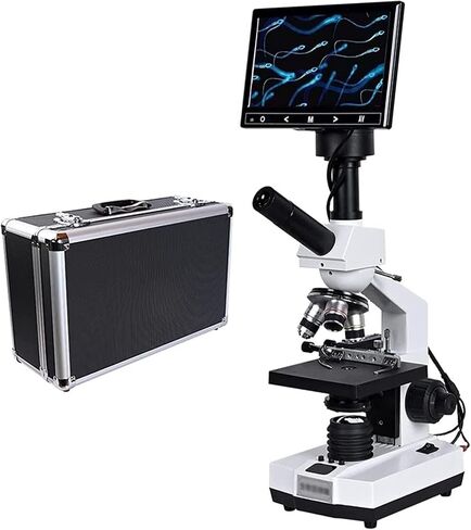 2000X Professional Lab Biological Microscope with 7" LCD, 5MP Digital Eyepiece & Temperature-Controlled Stage for Research in Saudi Arabia