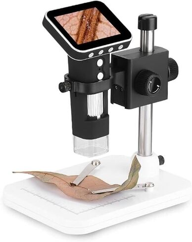 Microscope, LCD Digital Coin 1000x, Magnifier with 8 Adjustable LED Lights, Rechargeable Battery for Electronics, Jewelry, & Insects in Saudi Arabia