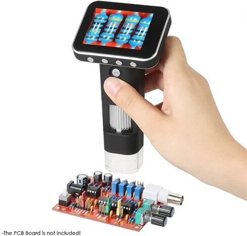 Microscope, LCD Digital Coin 1000x, Magnifier with 8 Adjustable LED Lights, Rechargeable Battery for Electronics, Jewelry, & Insects in Saudi Arabia
